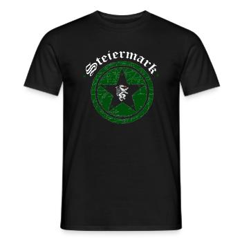 Steiermark - Männer T-Shirt - Schwarz - Vorne - AI Model Male 178 light (178cm)