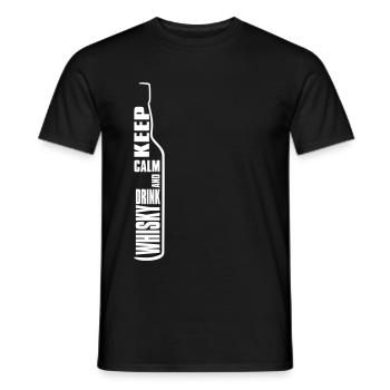 Keep Calm and Drink Whisky Single Malt Shirt - Men's T-Shirt - black - Front - AI Model Male 178 light (178cm)