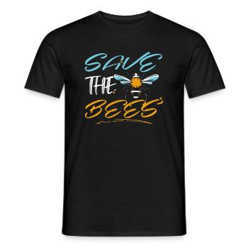 Save the bees - Männer T-Shirt - Schwarz - Vorne - AI Model Male 178 light (178cm)