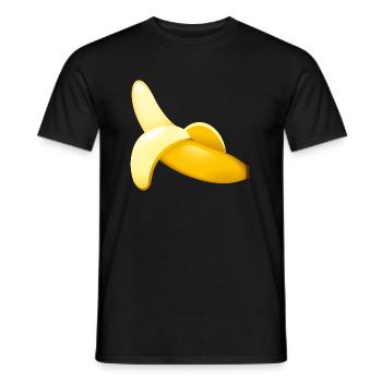 Smiley Banana - Men's T-Shirt - black - Front - AI Model Male 178 light (178cm)