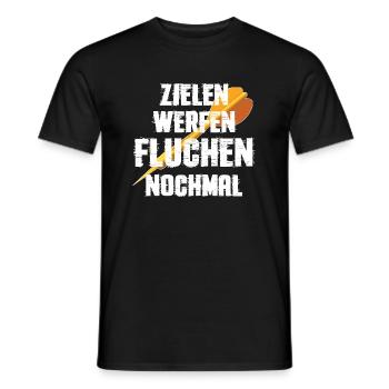 Dartpfeil Dartshirt Dartoutfit Dartmeisterschaft - Männer T-Shirt - Schwarz - Vorne - AI Model Male 178 light (178cm)