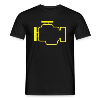 Control lamp fault in the engine exhaust system car - Men's T-Shirt - black - Front - AI Model Male 178 light (178cm)