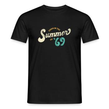 Born 1969 50th birthday gift men women summer 1 - Men's T-Shirt - black - Front - AI Model Male 178 light (178cm)