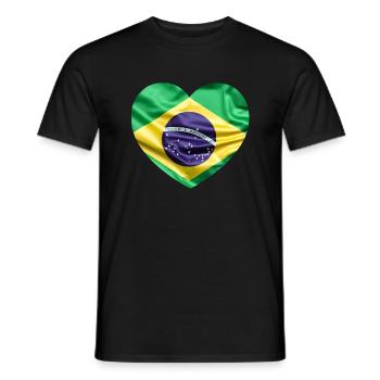 brazil flag - Men's T-Shirt - black - Front - AI Model Male 178 light (178cm)