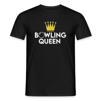 Bowlingqueen Krone Bowling Spruch - Männer T-Shirt - Schwarz - Vorne - AI Model Male 178 light (178cm)