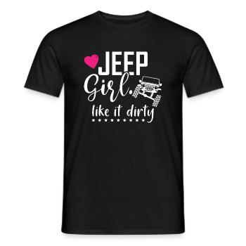 Jeep Girl Like it Dirty - T-shirt homme - noir - Devant - AI Model Male 178 light (178cm)