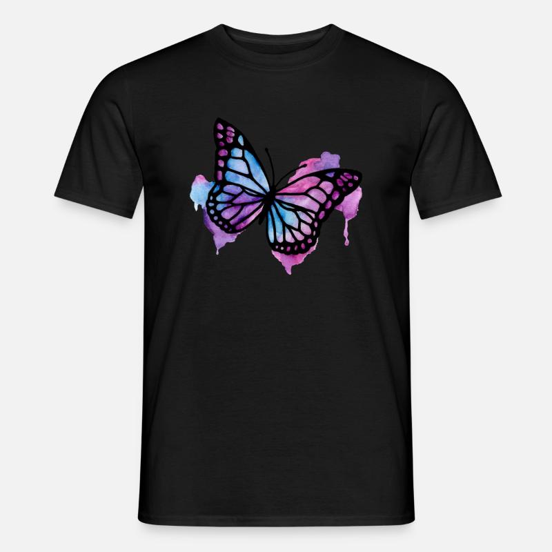 Schmetterling - Männer T-Shirt - Schwarz