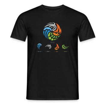 The Four Elements of Matter - Men's T-Shirt - black - Front - AI Model Male 178 light (178cm)