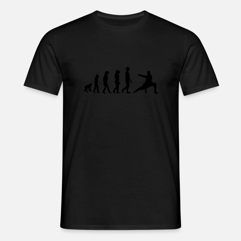 Kung-Fu-Evolution - Männer T-Shirt - Schwarz