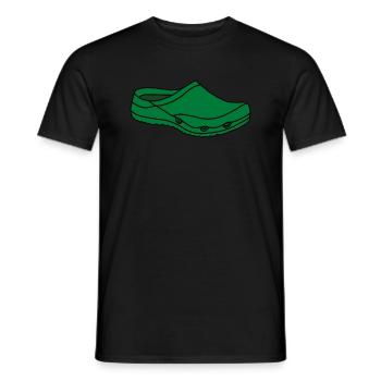 OP-Schuh - Männer T-Shirt - Schwarz - Vorne - AI Model Male 178 light (178cm)