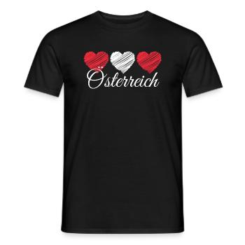 Fanartikel Österreich Euro Nationalmannschaft - Männer T-Shirt - Schwarz - Vorne - AI Model Male 178 light (178cm)