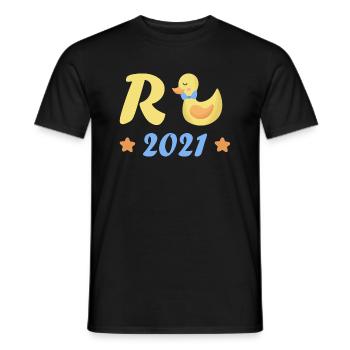 Rente Ente 2021 Ruhestand Rentner Pension Geschenk - Männer T-Shirt - Schwarz - Vorne - AI Model Male 178 light (178cm)