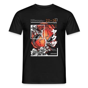 Grue de style japonais - T-shirt homme - noir - Devant - AI Model Male 178 light (178cm)