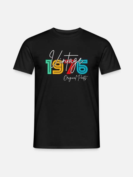 Vintage vintage 1976 birthday gift - Men's T-Shirt - black