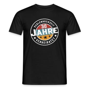 Perlenhochzeit 30 Jahre Verheiratet Hochzeit - Männer T-Shirt - Schwarz - Vorne - AI Model Male 178 light (178cm)