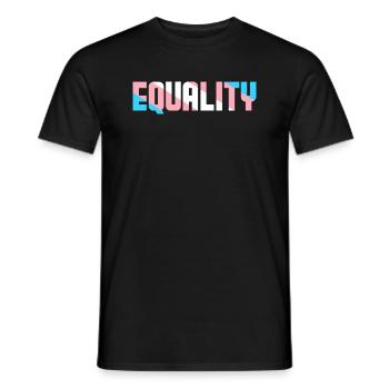 Equality Trans Pride LGBTQ CSD Geschenkidee - Männer T-Shirt - Schwarz - Vorne - AI Model Male 178 light (178cm)