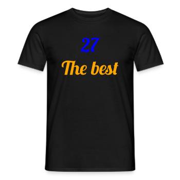 27 THE BEST - Citation département de l'Eure - T-shirt homme - noir - Devant - AI Model Male 178 light (178cm)