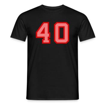 Cool Retro Retrostyle Numéro de maillot numéro de dos - T-shirt homme - noir - Devant - AI Model Male 178 light (178cm)