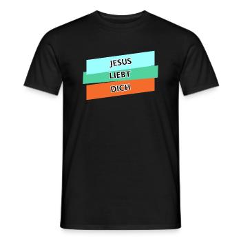 Jesus Christus von Nazareth Glaube Bibel Jesus - Männer T-Shirt - Schwarz - Vorne - AI Model Male 178 light (178cm)