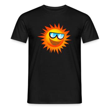 Hot Summer Sun Burst - Men's T-Shirt - black - Front - AI Model Male 178 light (178cm)