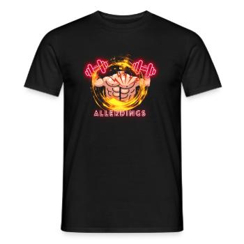 Terry Crews EURO Training - Allerdings - Männer T-Shirt - Schwarz - Vorne - AI Model Male 178 light (178cm)