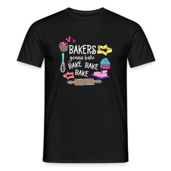 Boulangerie Baker Boulangerie Boulangerie Gâteau de confiserie - T-shirt homme - noir - Devant - AI Model Male 178 light (178cm)