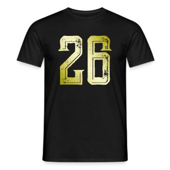 Symbole numérique 26 - T-shirt homme - noir - Devant - AI Model Male 178 light (178cm)