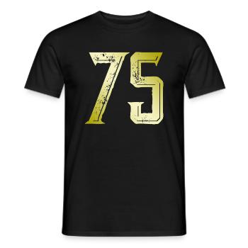 Symbole numérique 75 - T-shirt homme - noir - Devant - AI Model Male 178 light (178cm)