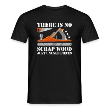 Charpentier Il n’y a pas de ferraille bois travail du bois - T-shirt homme - noir - Devant - AI Model Male 178 light (178cm)