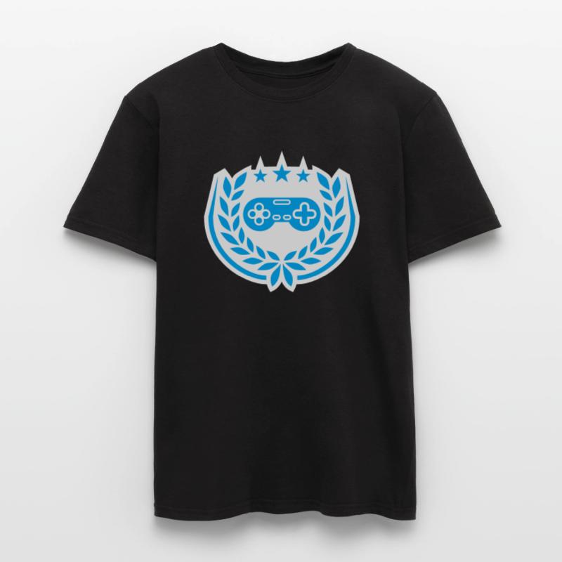 Controller Retro Sterne Lorbeerkranz Männer T-Shirt