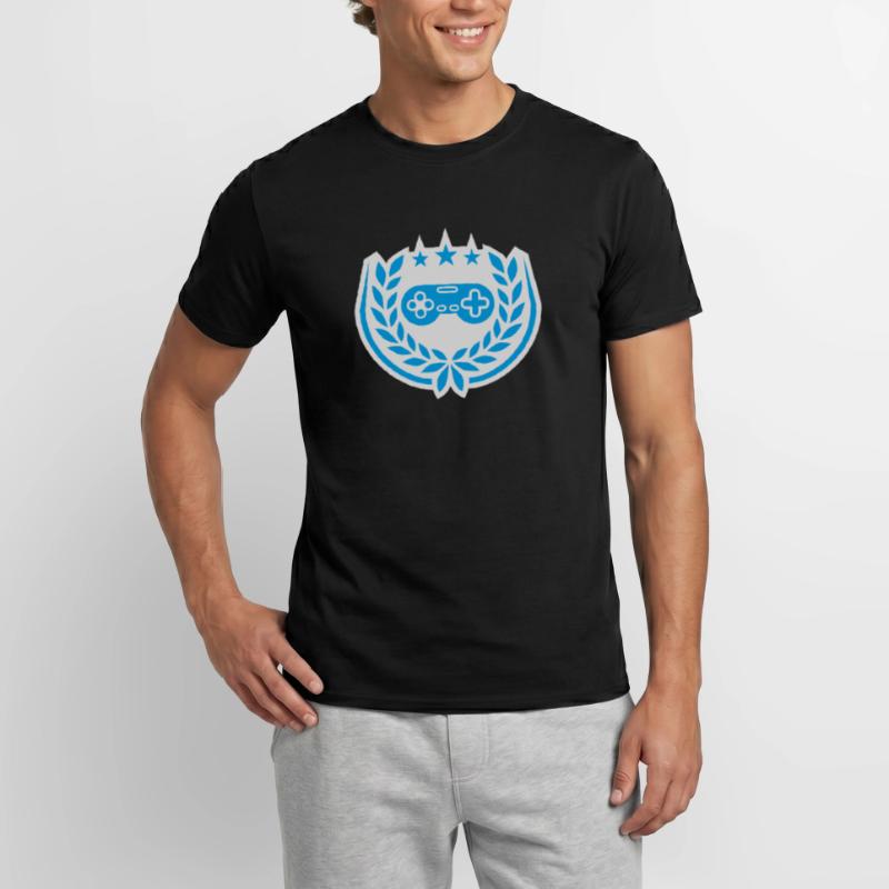 Controller Retro Sterne Lorbeerkranz Männer T-Shirt