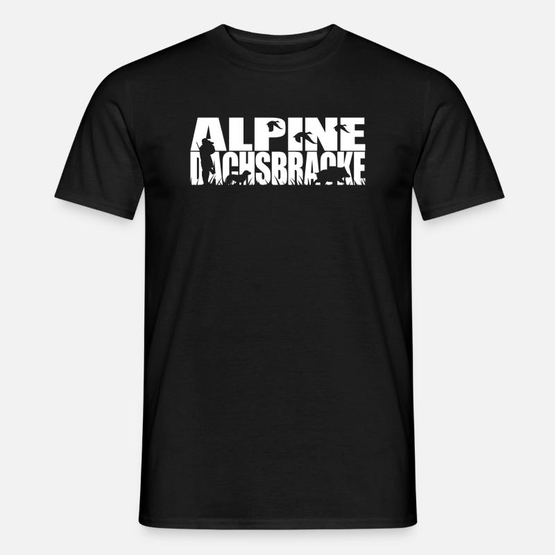 ALPINE DACHSBRACKE Jagdhunde Jagdhund Wilsigns - Männer T-Shirt - Schwarz