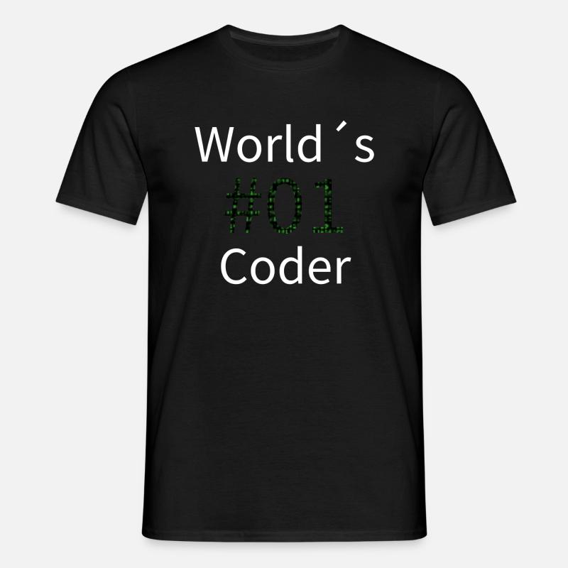 Worlds 01 Coder - Men's T-Shirt - black