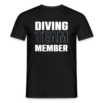 Diving Team - Men's T-Shirt - black - Front - AI Model Male 178 light (178cm)