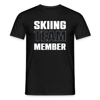 Équipe de ski - T-shirt homme - noir - Devant - AI Model Male 178 light (178cm)