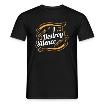 Trombone trombonist - Men's T-Shirt - black - Front - AI Model Male 178 light (178cm)