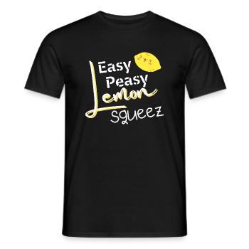 Easy Peasy Lemon Squeezy - Men's T-Shirt - black - Front - AI Model Male 178 light (178cm)