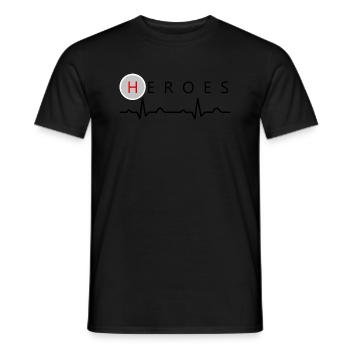 HEROES - Männer T-Shirt - Schwarz - Vorne - AI Model Male 178 light (178cm)