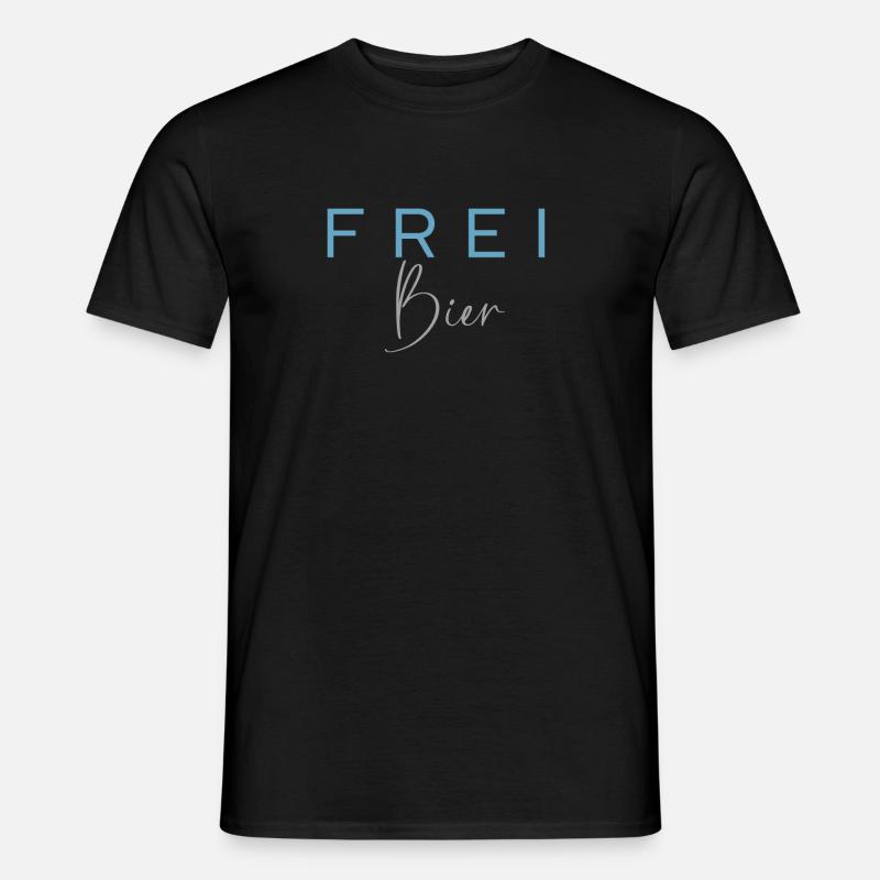 FREI Bier grau - Männer T-Shirt - Schwarz