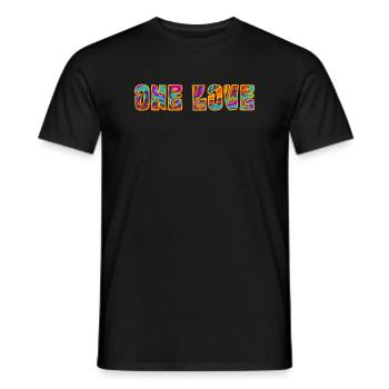 One Love Hippie Retro Peace - T-shirt homme - noir - Devant - AI Model Male 178 light (178cm)
