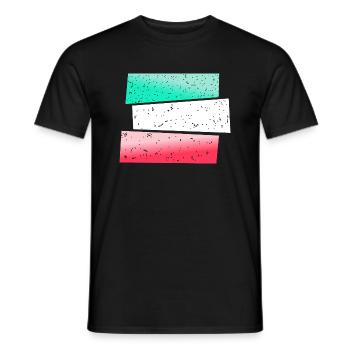 Drapeau italien - Style rétro - T-shirt homme - noir - Devant - AI Model Male 178 light (178cm)