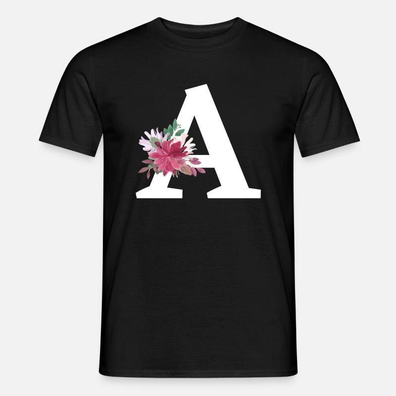 Blumenbrief - Männer T-Shirt - Schwarz