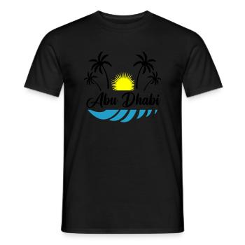 Abou Dhabi - T-shirt homme - noir - Devant - AI Model Male 178 light (178cm)