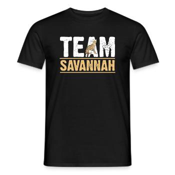 Savannah Katze - Männer T-Shirt - Schwarz - Vorne - AI Model Male 178 light (178cm)