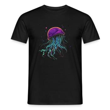 Qualle - Männer T-Shirt - Schwarz - Vorne - AI Model Male 178 light (178cm)