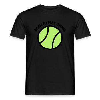 Tennis - Men's T-Shirt - black - Front - AI Model Male 178 light (178cm)