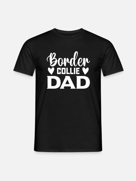 Border Collie Dad - Männer T-Shirt - Schwarz