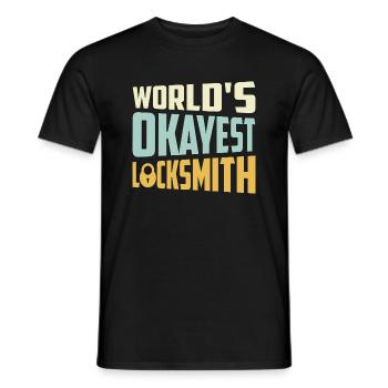 World's Okayest Locksmith Lockpicker Pick Locks - Männer T-Shirt - Schwarz - Vorne - AI Model Male 178 light (178cm)