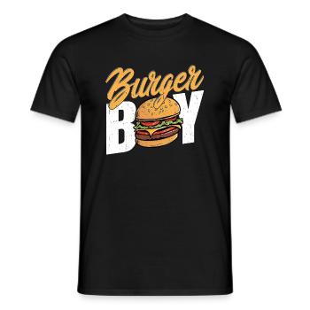 Burger Boy Hamburger Food Meat Buns - T-shirt homme - noir - Devant - AI Model Male 178 light (178cm)