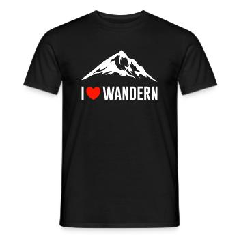 Wandern Wanderer Berg Humor Natur - Männer T-Shirt - Schwarz - Vorne - AI Model Male 178 light (178cm)
